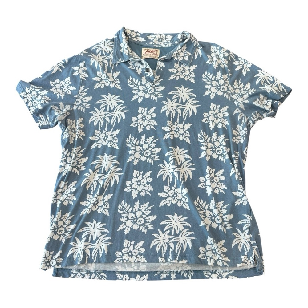 Jachs Men New York 100% Pima‎ cotton Blue Tropical Size Large